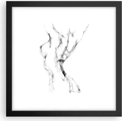 Produktbild von Gerahmtes Poster - Schwarzer Rahmen - Frau Körper Nacktheit - 30x30 cm - Wand Bild - Wanddeko - Wandbilder - Kunstposter - Wandposter - Bilderrahmen - Bilder - Kunstdruck - P2BAC30x30-4938