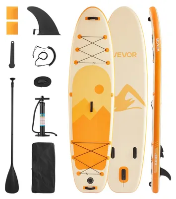 Obrázek produktu pro VEVOR nafukovací stand up paddleboard (353,6 x 89 x 15,2 cm), kompletní sada včetně pumpy, batohu na pádlo, popruhu na kotník, protiskluzové paluby pro dospívající a dospělé
