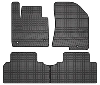 Produktbild von Gummi-Fußmatten für Kia Carens IV 2013-2018 (Minivan) – 4-tlg, Schwarz, passgenau – Wielganizator SolidPRO