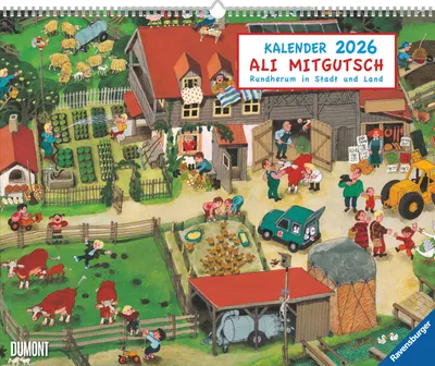 Produktbild von Ali Mitgutsch 2026 - Wimmelbilder - DUMONT Kinder-Kalender - Querformat 52 x 42,5 cm - Spiralbindung