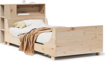 Image de Cadre de lit sans matelas 75x190 cm bois de pin massif