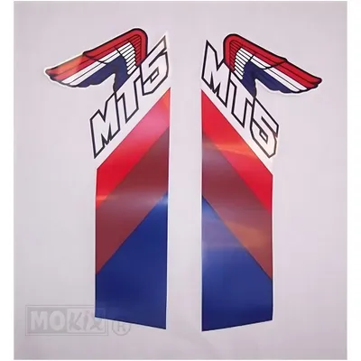 Image de Autocollants décoratifs BestPrice, couleur blanche, compatibles avec Honda MT 50, pour le côté gauche et le côté droit