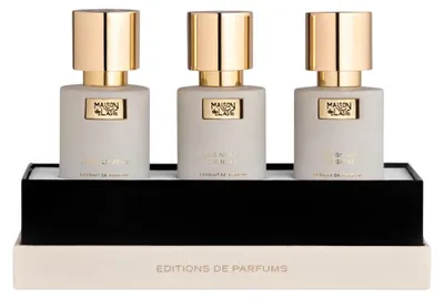 Imagen del producto de Ediciones De Parfums Ambre Set Maison De L'Asie: Lost Lovers, extracto de perfume, unisex, 15 ml + Les Nuits De Bali, extracto de perfume, unisex, 15 ml + Les Soirs De Siam, unisex, 15 ml