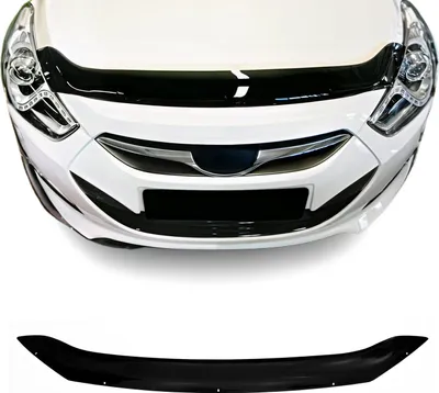 Image de Deflecteurs d'air capot de voiture pour Hyundai i40 2011-2019 Acrylique Noir