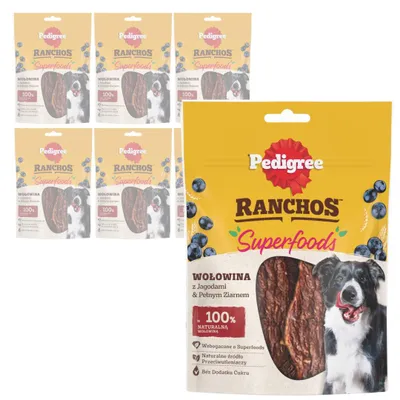 Produktbild von Pedigree Ranchos Superfoods 7x70g Hundeleckerlis mit Rindfleisch, Beeren und Vollkorn