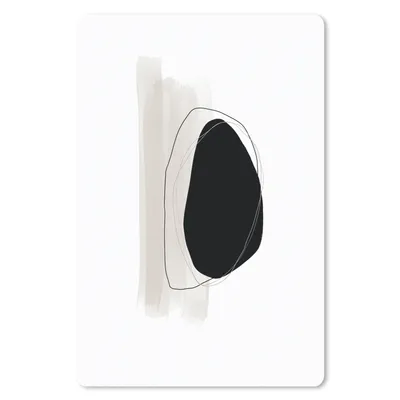 Produktbild von MuchoWow® Mauspad Mousepad Schwarz - Farbe - Pastell 18x27 cm - Mousepads - Maus Mat - Pad - Mausunterlage