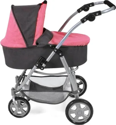 Image de Poussette combinée Puppenwagen Emotion, modèle "All In 3 en 1", coloris anthracite et rose