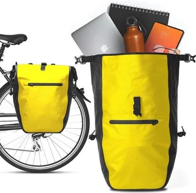 Produktbild von Famanu Fahrradtasche wasserdicht - 25,4L mit Tragegriff und Schulterriemen