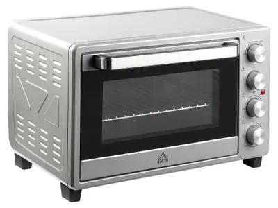 Productafbeelding van Minioven, 32 liter, 1600W, roestvrij staal en glas, 52,2 x 38,1 x 33,5 cm (zilver)