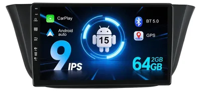 Image de Autoradio GPS 2G + 64 Go pour (2014-2021), Android 15.0, Carplay, WiFi, écran IPS de 9 pouces