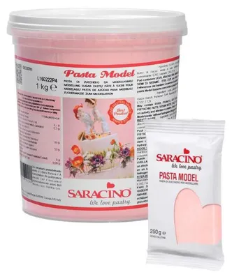 Produktbild von Helle babyrosa Modellierzuckerpaste 1kg - Saracino
