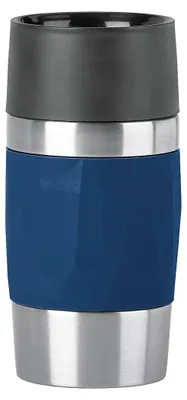 Produktbild von TRAVEL MUG Compact Thermobecher 0,3 Liter (dunkelblau/edelstahl, Drehverschluss)