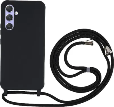 Produktbild von Samsung Galaxy A54 Hülle - Coverup Silikon Back Cover mit Handykette - Schwarz