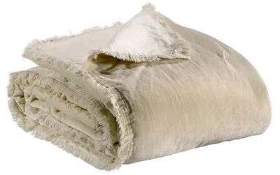 Produktbild von Einfarbige Tagesdecke Fara aus Baumwolle - 240 x 260 cm - Vivaraise
