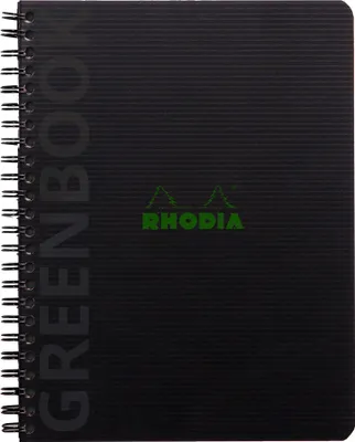 Produktbild von RHODIA Collegeblock GREENBOOK DIN A5+ liniert schwarz 80 Blatt
