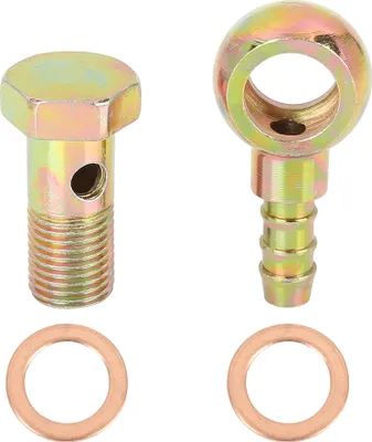 Image de 12mm Diamètre Banjo Tuyau Barbelé Boulon Raccords Métal pour Moto Voiture