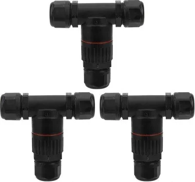 Produktbild von Wasserdichte 3-Wege Steckdose - IP68, wasserdicht, T-förmige elektrische Kabel