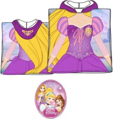 Produktbild von Disney Rapunzel Poncho - 50x100 cm mit Kapuze