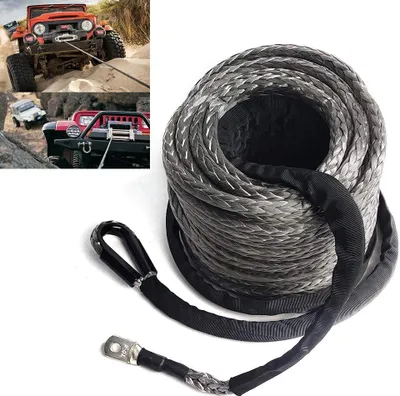 Obrázek produktu pro 10MMx30M Naviják Lano Syntetické lano Lesnické lano a lano Okno Naviják Lano 23809LBS Syntetické lano Leštěné eloxované SUV ATV UTV Tažné lano