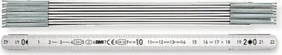 Produktbild von BMI Aluminiumgliedermaßstab silberfarben, 1 m, Gliederstärke 1,4 mm, abriebfest