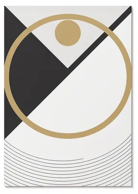 Produktbild von POSTER - 42x59 cm (A2) - Lena "Leni" Moreau - Geometrisches Muster, kontrastierende Farben, moderner Stil -  Wandbild für Wohnzimmer Schlafzimmer & Flur, Modernes Poster Wanddeko, Ungerahmt
