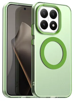 Produktbild von Magnetisch Hülle für Xiaomi 15T, Schlank Durchscheinend Matt Stoßfest Handyhülle Grün