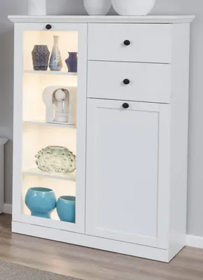 Obrázek produktu pro trendteam Living Vitrína BrandsonBaxter White Décor 81 x 129 x 41 cm