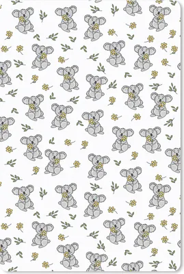 Produktbild von MuchoWow® Mauspad Mousepad Koala - Blumen - Muster - Kind 18x27 cm - Mousepads - Maus Mat - Pad - Mausunterlage