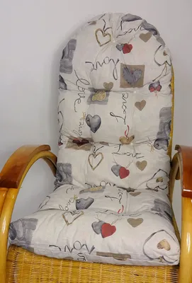 Produktbild von Auflage / Polster für Schaukelstuhl , Liegestuhl , Ersatzpolster Gr. 130 x 50 x 12 cm, Stoff Mirha Leinen Love