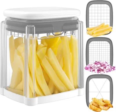 Image de Râpe à légumes avec 3 lames en acier inoxydable, multifonctionnelle, de couleur blanche, pour la cuisine