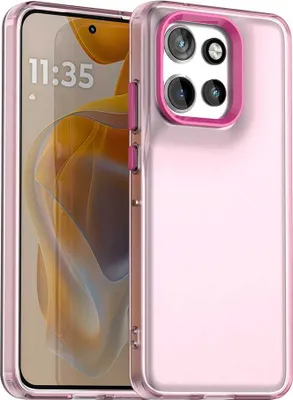 Image de Etui pour Motorola Edge 50 Neo/Moto S50, étui semi-transparent mat antichoc Rouge