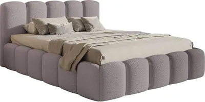 Image de Selsey Cloudy II - Lit rembourré avec sommier à lattes et boîte de lit, taupe, 180x200 cm