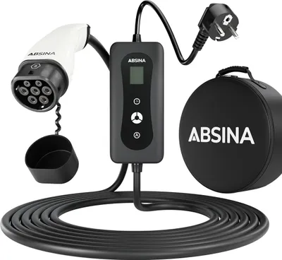 Produktbild von Absina Ladekabel für Elektroautos 1,8 - 3,7kW auf Typ 2