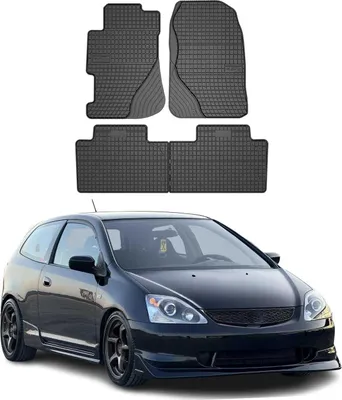 Image de Tapis de Sol pour Honda Civic 2001-2006 Caoutchouc Noir