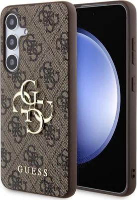 Produktbild von Guess Hülle Polyurethan4G Metall Logo Samsung Galaxy S24 Plus Braun