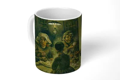 Produktbild von KitchenYeah® Tasse Kaffeetasse Kaffeebecher 350 ml Die Kartoffelesser - Vincent van Gogh Teetasse - Fototasse - Becher - Keramikbecher - Teebecher - Kaffeetasse - Bürotasse