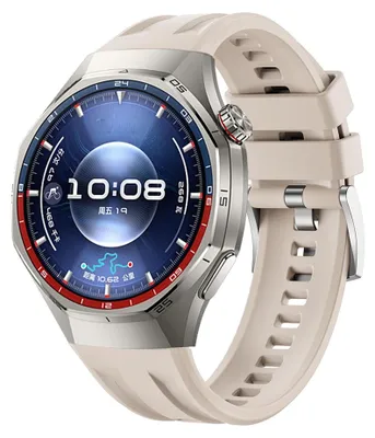 Immagine prodotto di Bracciale in silicone per Huawei Watch GT 6 Pro con pulsante a pressione e design senza cuciture, beige