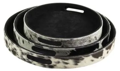 Productafbeelding van Mars & More serveerplanken, rond, zwart/wit (set van 3)