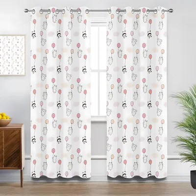 Zdjęcie produktu dla Zasłony zaciemniające z motywem pandy - 168 x 228 cm - 2 sztuki