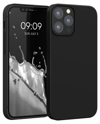 Produktbild von kwmobile Handyhülle für iPhone 12 Hülle / iPhone 12 Pro Hülle - Silikon Handy Case - weiche Oberfläche - kabelloses Laden - Schwarz