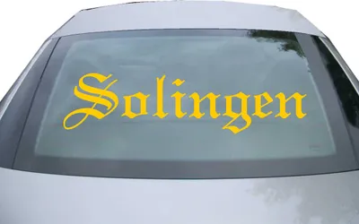 Produktbild von Indigos UG - Aufkleber Heckscheibe & Motorklappe DE6574 - gold - 600x150 mm - Stadt Pandau - Auto Scheiben Fenster Heckklappe Tuning Racing JDM - Die cut