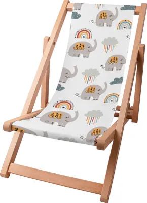 Immagine prodotto di Sdraio per bambini Dreamroots pieghevole in legno, legno di faggio fino a 130 kg, sdraio pieghevole con regolazione dell'inclinazione dello schienale a 3 livelli