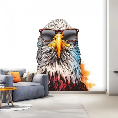 Weißkopfseeadler mit Sonnenbrille – Decords Wandtattoo, Produktansicht 1