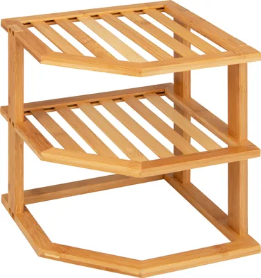 Produktbild von bremermann Eckregal // 3 Ebenen // Bambus // ca. 25 x 27 x 25 cm (B/H/T) // Schrankregal