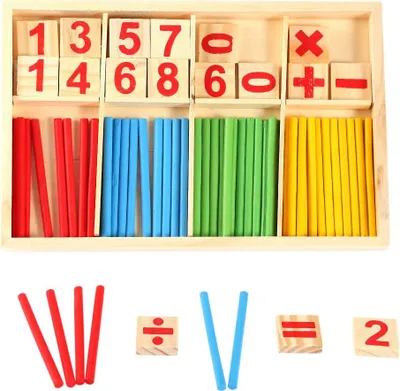 Obrázok produktu pre Hra na učenie matematiky, darček pre dieťa, hračka pre predškolákov, hračka na rozvoj inteligencie, matematický manipulátor, inteligenčné tyčinky