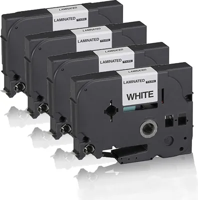 Produktbild von Print-Klex 4x Schriftband kompatibel kompatibel mit Brother TZ231 TZE-231 P-Touch 300 SP P-Touch 310 CC P-Touch 310CC P-Touch 340 C P-Touch 340C P-Touch 350 P-Touch 3600 P-Touch 540 C P-Touch 540C P-Touch 550 Ptouch 12mm x 8M W-B