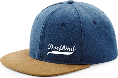 Produktbild von Huuraa Cappy Mütze Dorfkind Vintage Denim Baumwolle und Polyester Snapback Kappe Geschenkidee