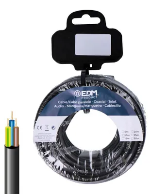 Imagen del producto de Cable enrollable H05VV-F, 3 x 1 mm, de 20 metros de longitud, para uso doméstico