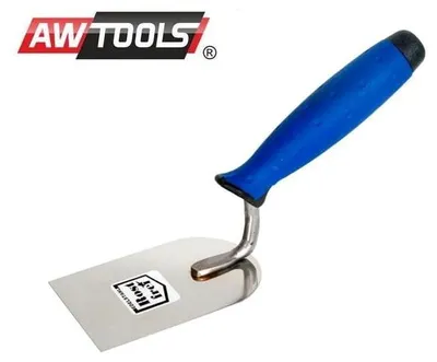Imagen del producto de Awtools, espátula de acero inoxidable para trabajos de yeso, 100 mm, con mango de goma