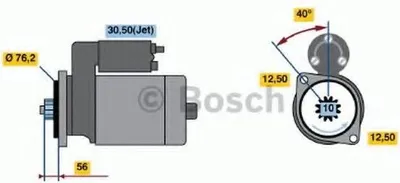 Produktbild von BOSCH 0 986 018 500 Starter Anlasser 2kW für VW POLO (9N) 12V